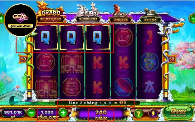 Quay hũ Thanh xà bạch xà Gemwin