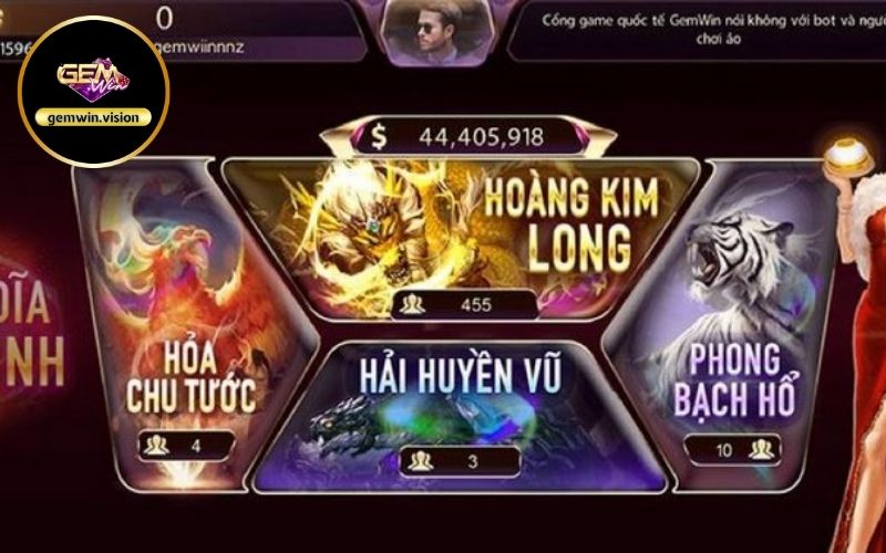 Xóc đĩa Tứ linh online Gemwin